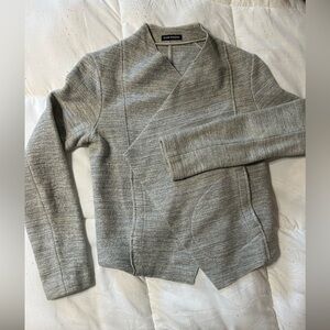 Club Monaco Wool Asymmetrical Cardigan Sweater Jacket